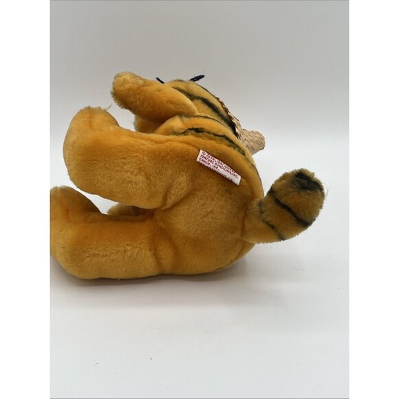 Vintage Garfield Cat Plush Stuffed Animal W/ straw hat Hawaiian Dakin 1978,1981 - Picture 6 of 13